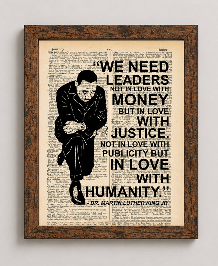 We Need Leaders In Love With Justice Family Inspirational Wall Art