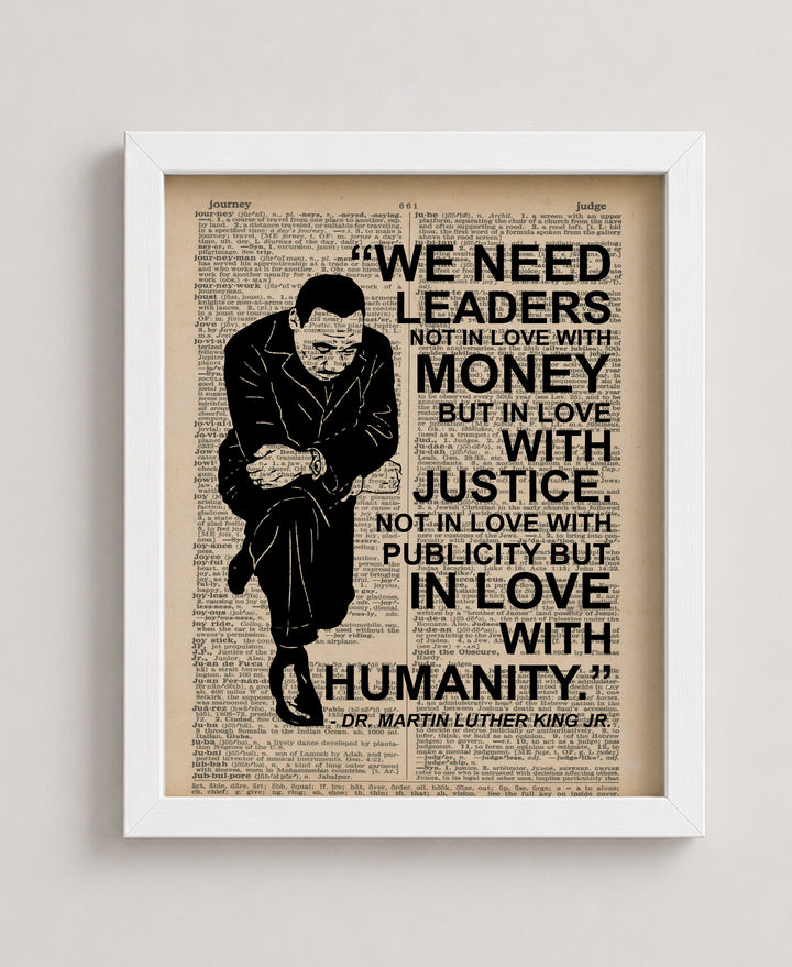 We Need Leaders In Love With Justice Family Inspirational Wall Art