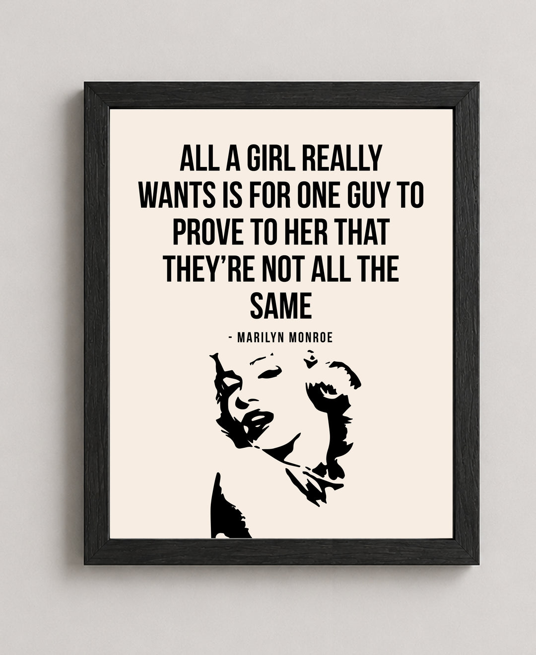 Marilyn Monroe All a Girl Really Wants Inspirational Wall Art