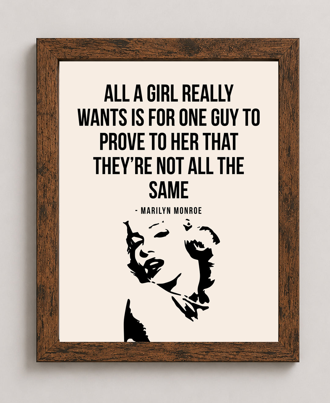 Marilyn Monroe All a Girl Really Wants Inspirational Wall Art