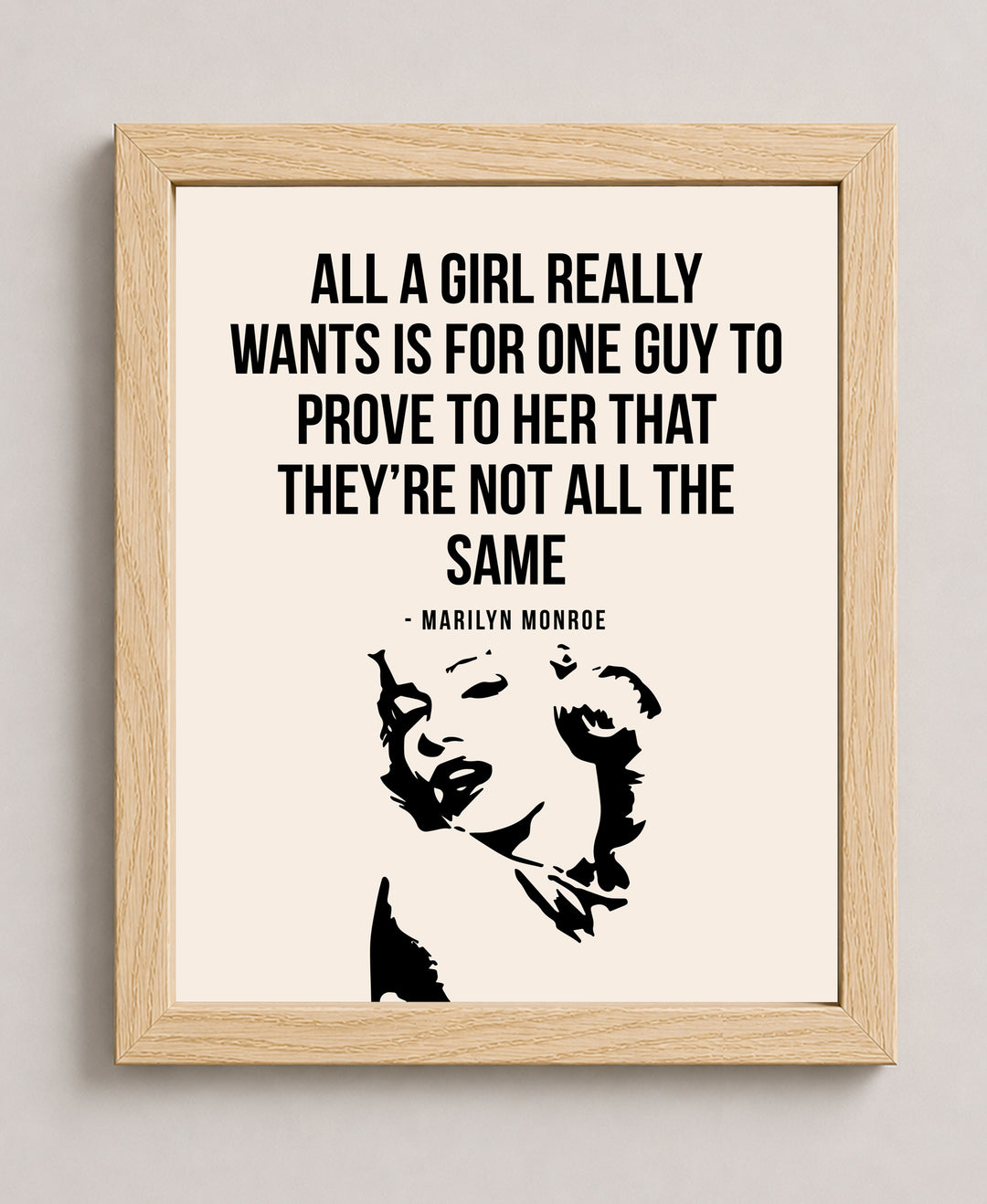 Marilyn Monroe All a Girl Really Wants Inspirational Wall Art