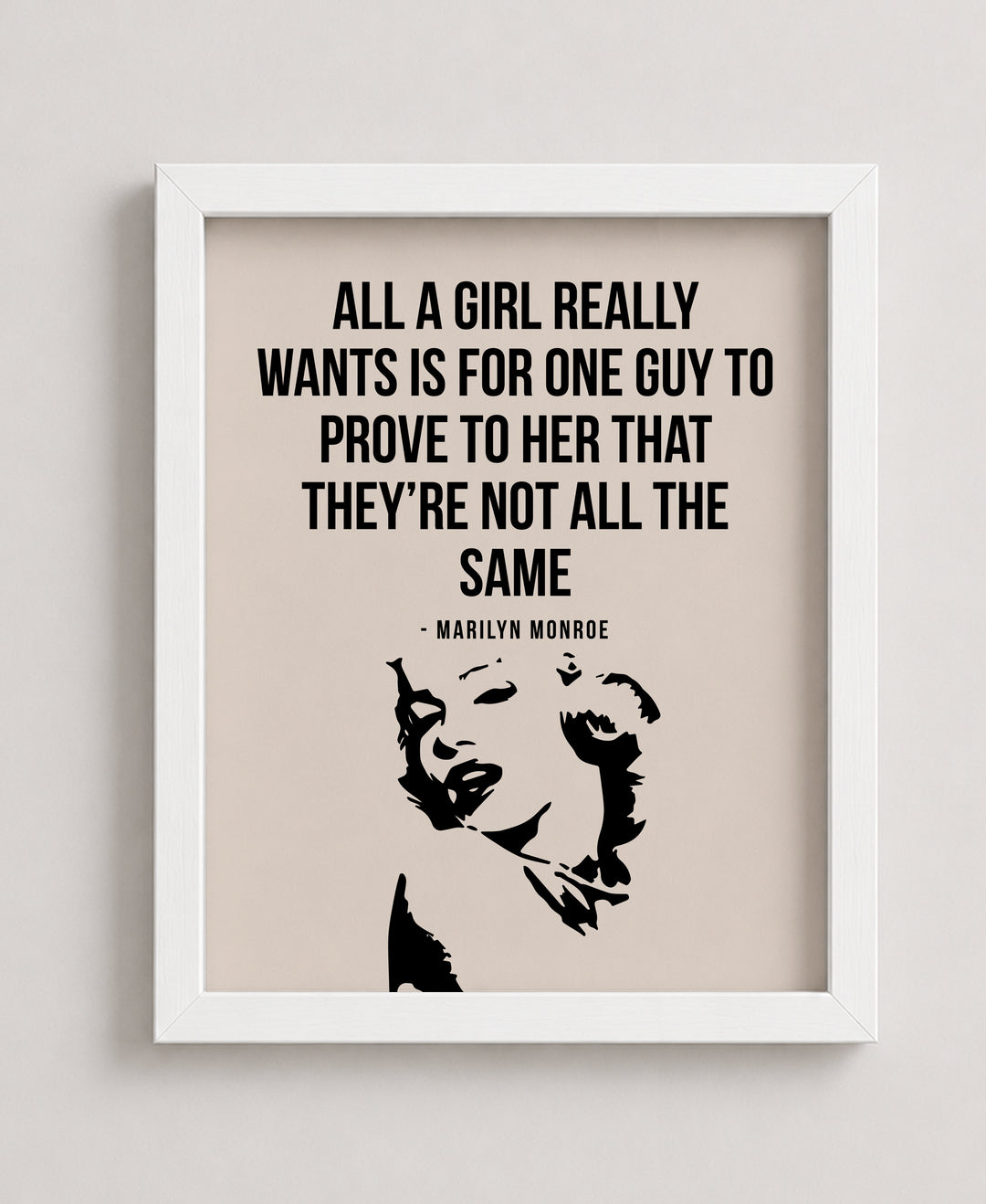 Marilyn Monroe All a Girl Really Wants Inspirational Wall Art