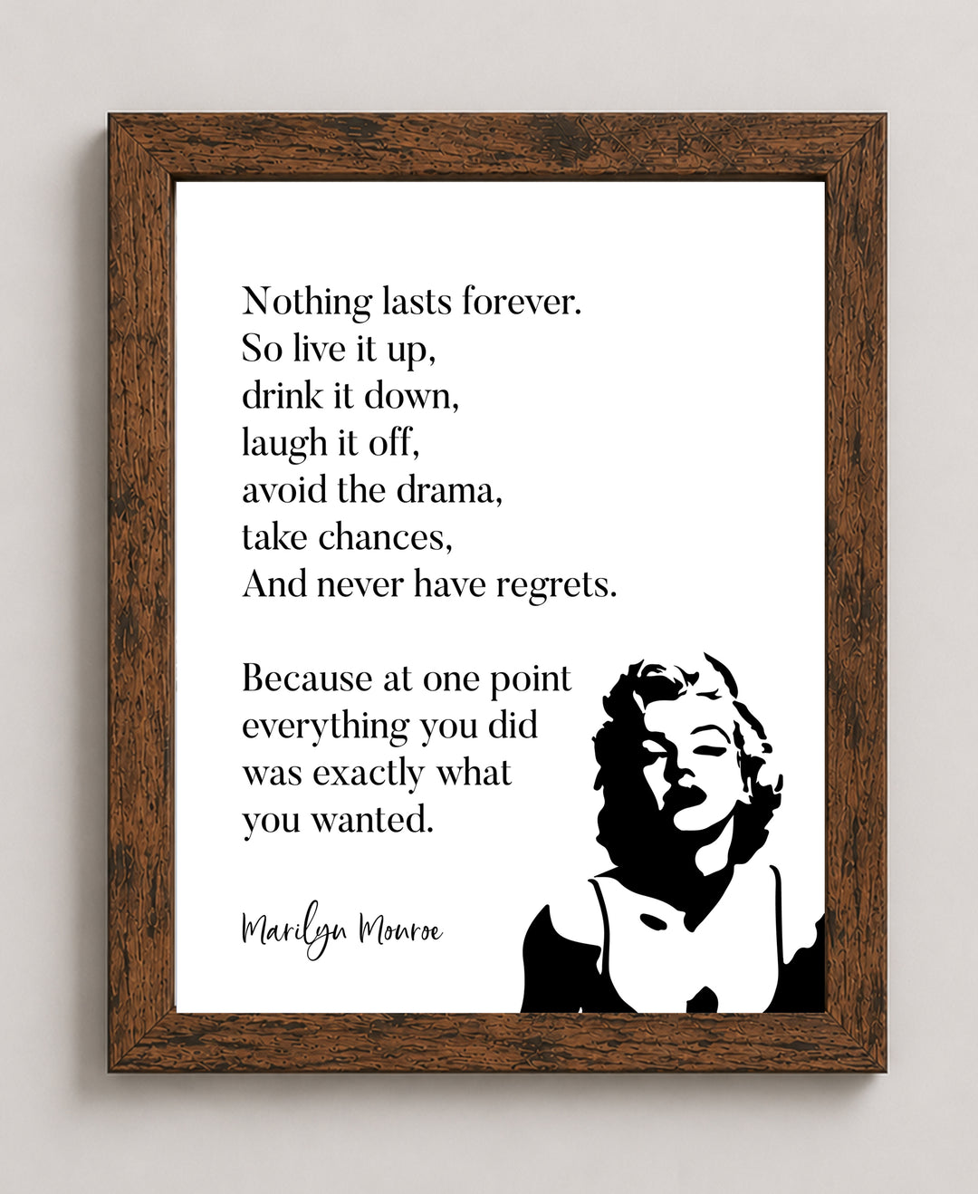 Nothing Lasts Forever Inspirational Wall Art