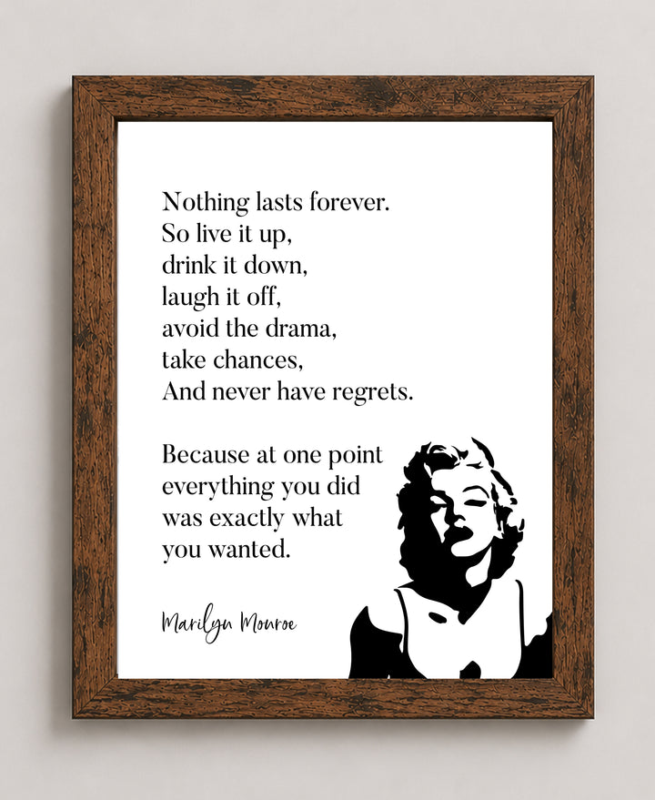 Nothing Lasts Forever Inspirational Wall Art