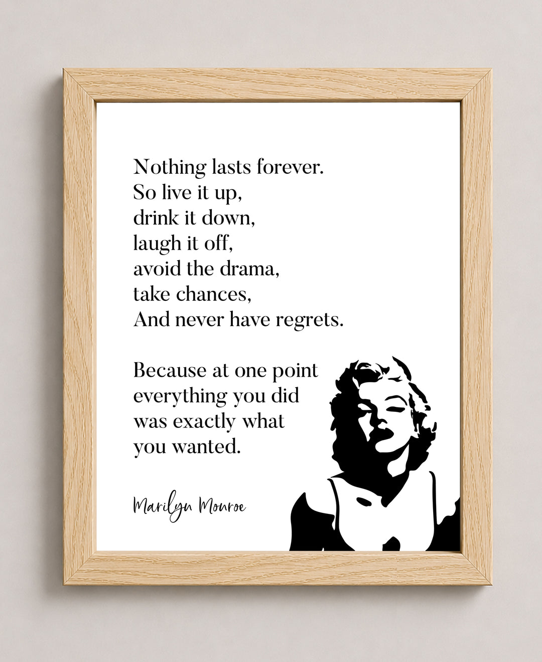 Nothing Lasts Forever Inspirational Wall Art