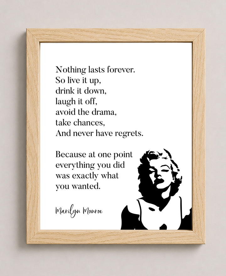 Nothing Lasts Forever Inspirational Wall Art