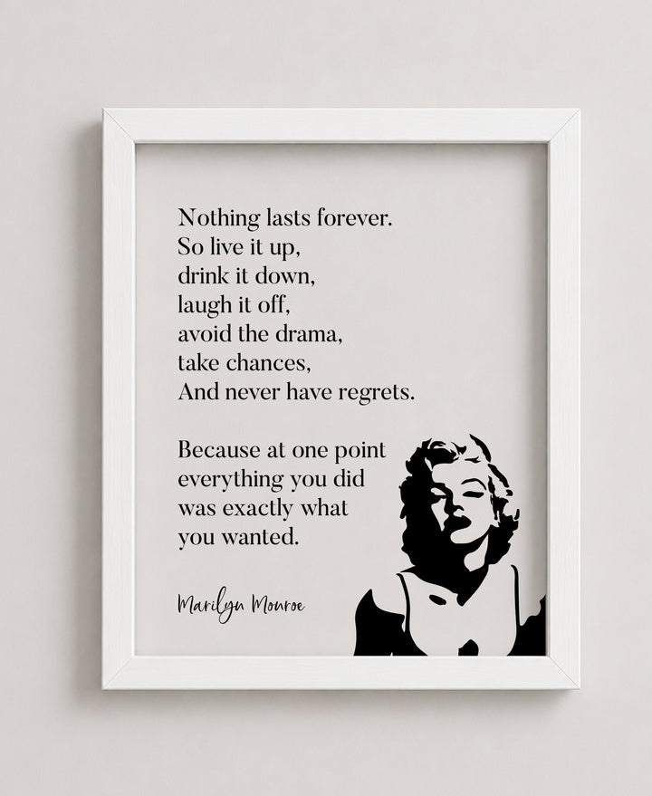 Nothing Lasts Forever Inspirational Wall Art