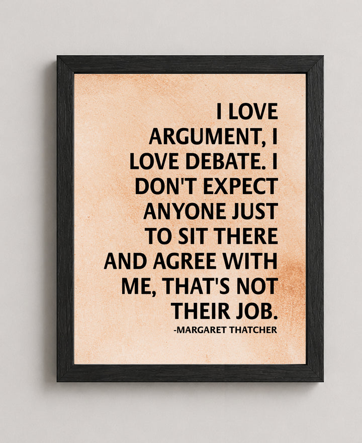 I Love Debate Family Inspirational Wall Art