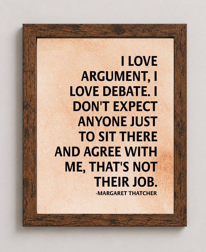 I Love Debate Family Inspirational Wall Art