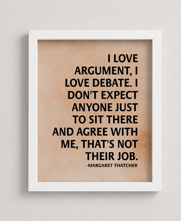 I Love Debate Family Inspirational Wall Art