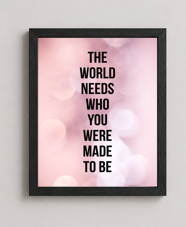 Who You Were Made To Be Inspirational Wall Art