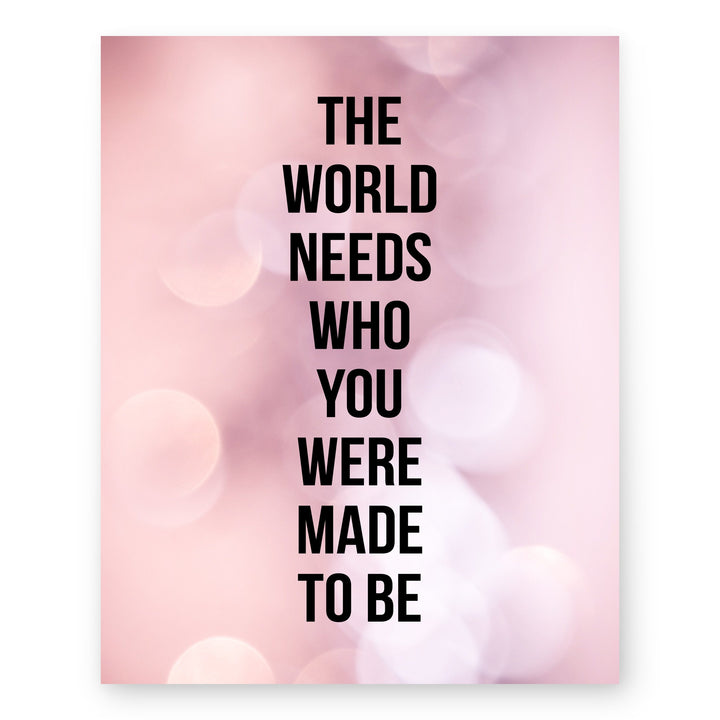 Who You Were Made To Be Inspirational Wall Art