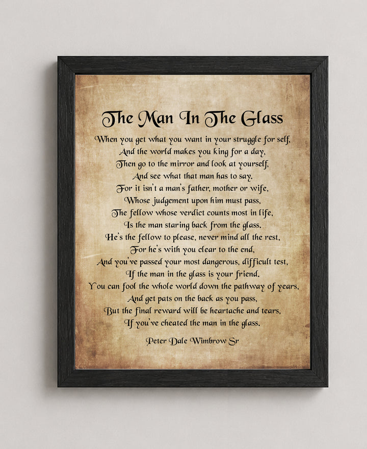 Man in Glass Inspirational Wall Art