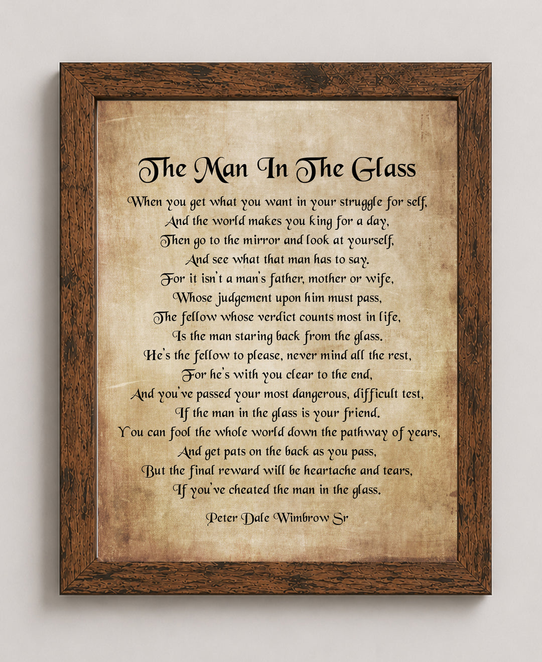 Man in Glass Inspirational Wall Art