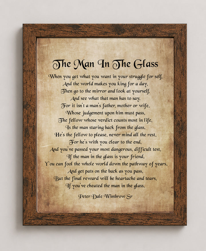 Man in Glass Inspirational Wall Art