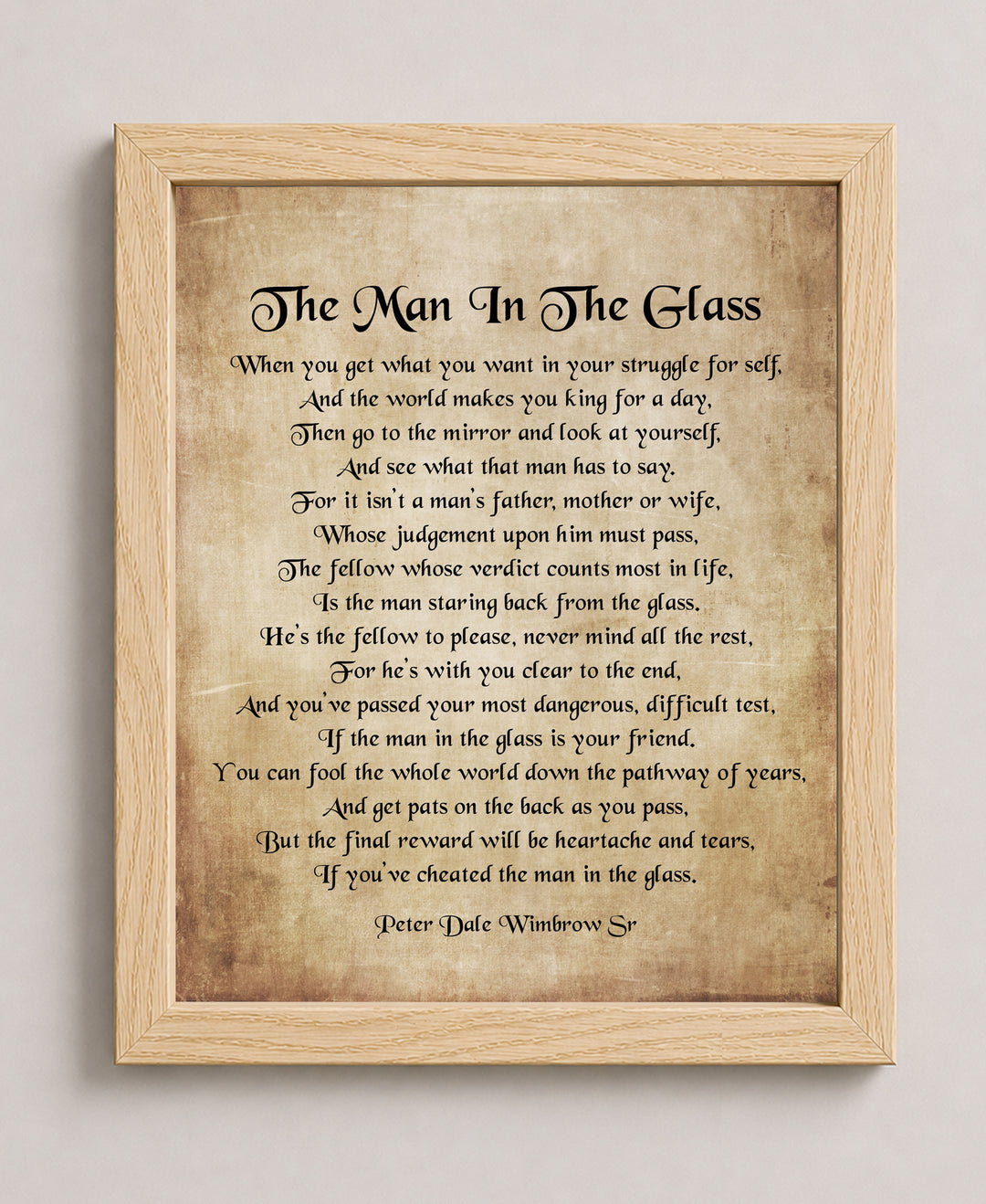 Man in Glass Inspirational Wall Art