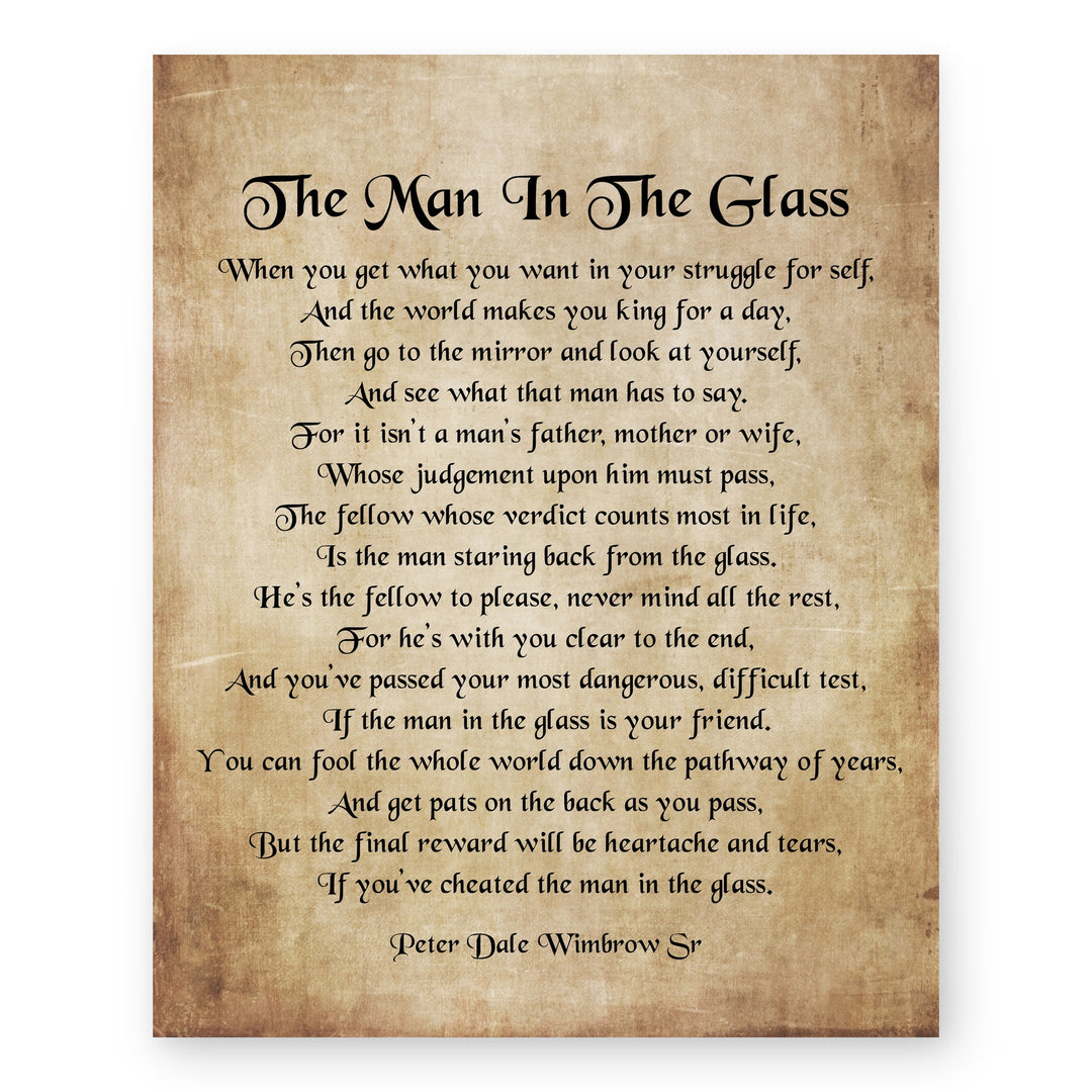 Man in Glass Inspirational Wall Art