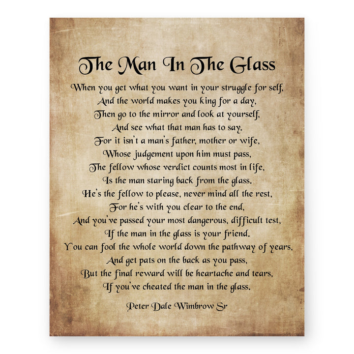 Man in Glass Inspirational Wall Art