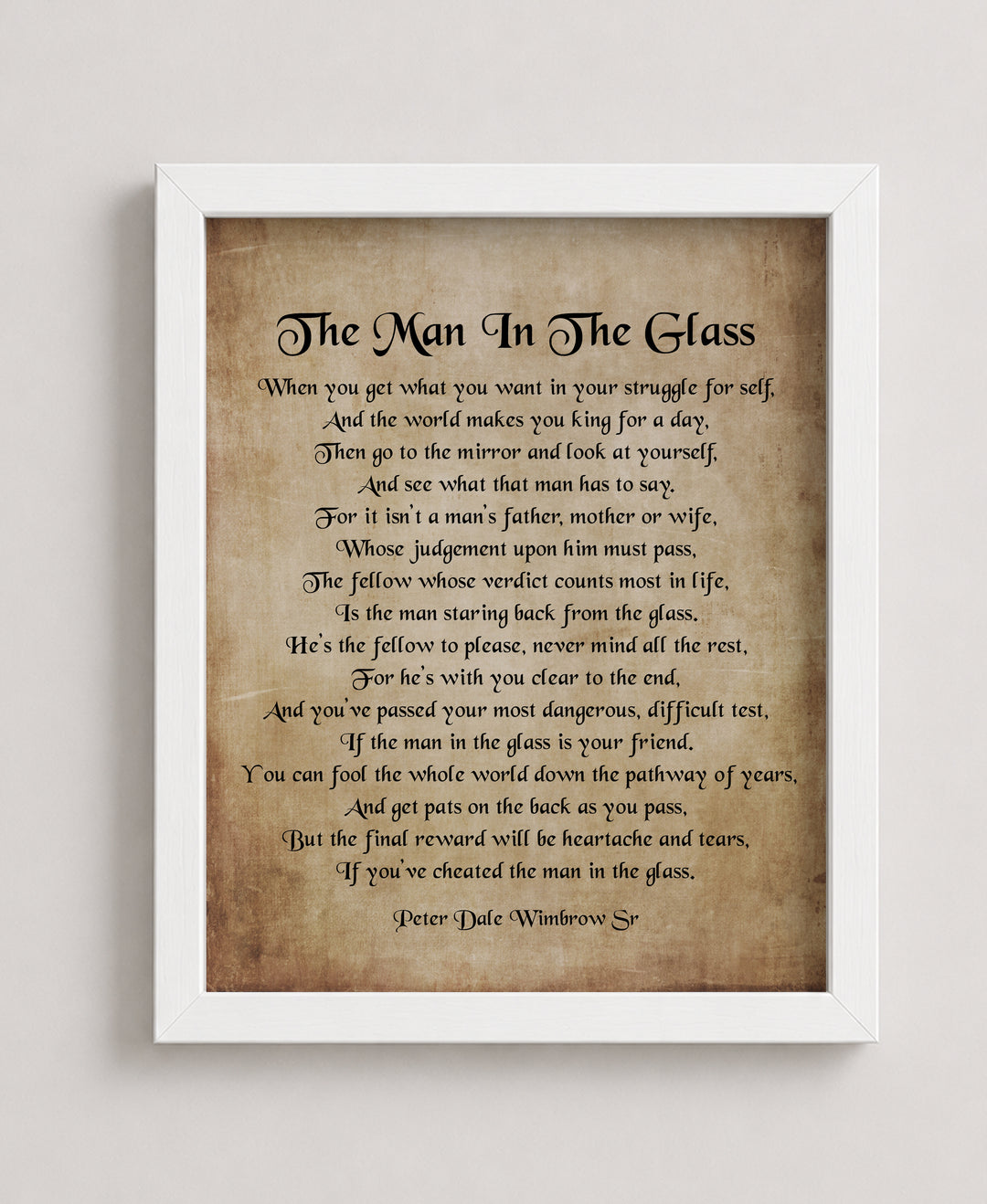 Man in Glass Inspirational Wall Art