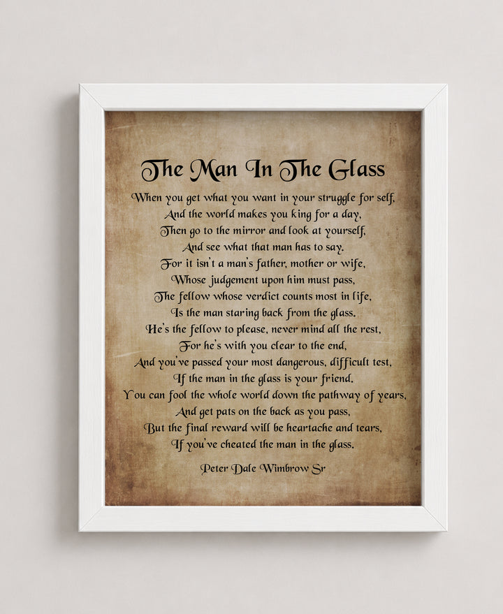 Man in Glass Inspirational Wall Art