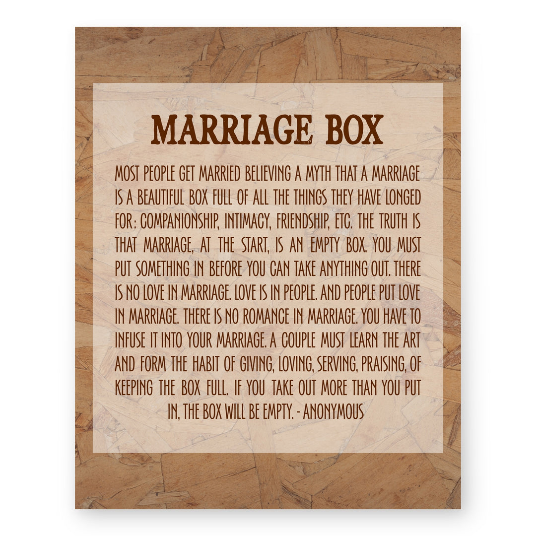 Marr Box Inspirational Wall Art