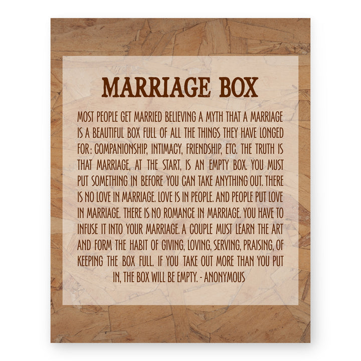 Marr Box Inspirational Wall Art