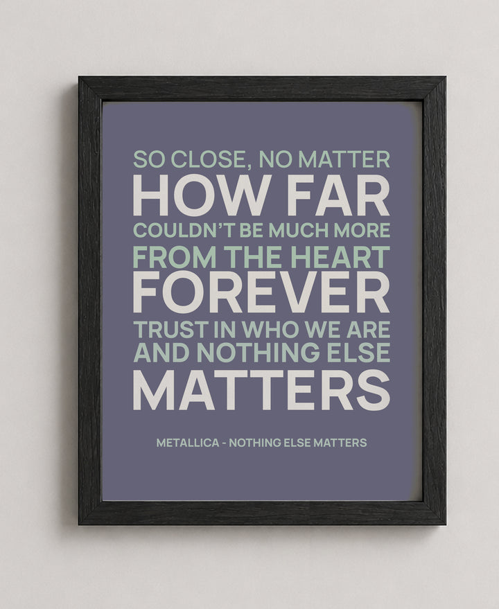 Metallica Song Lyrics Music Wall Art