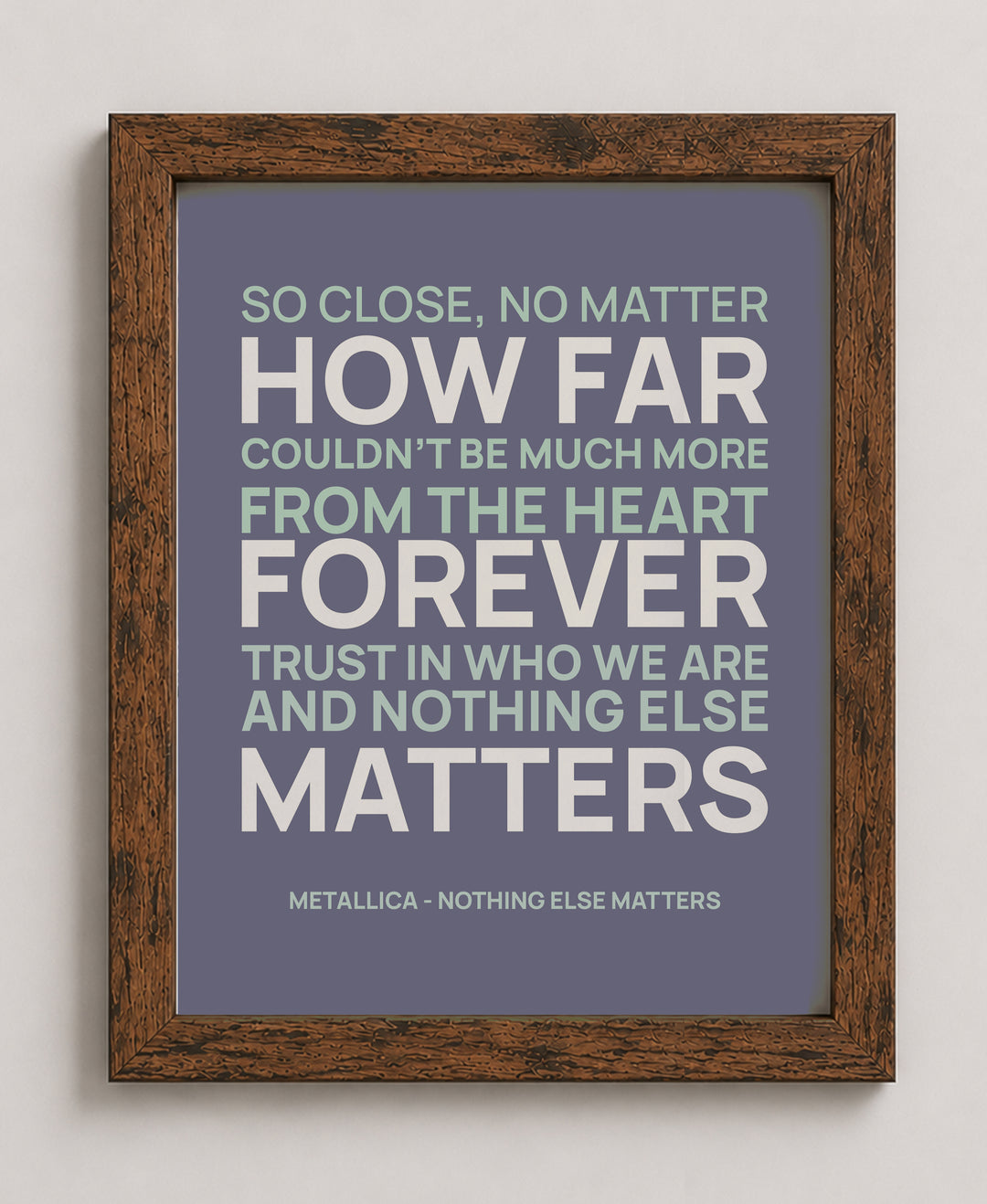 Metallica Song Lyrics Music Wall Art