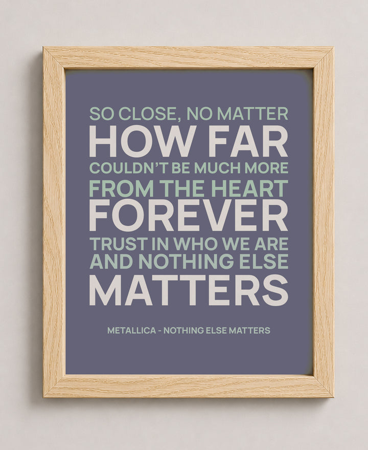 Metallica Song Lyrics Music Wall Art
