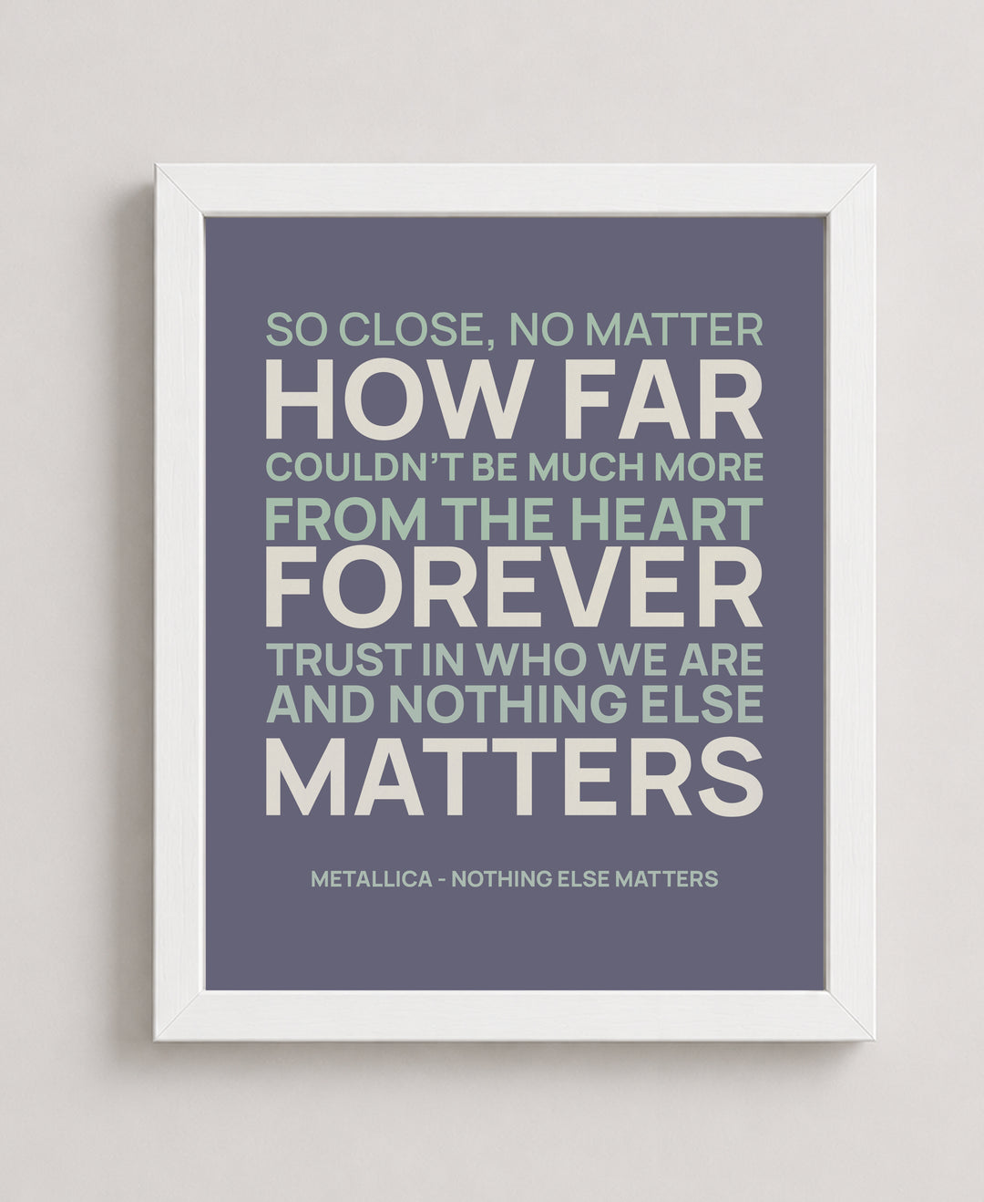 Metallica Song Lyrics Music Wall Art