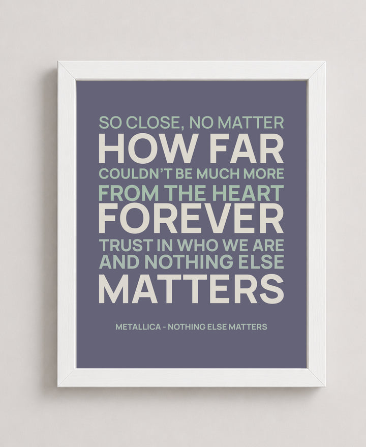 Metallica Song Lyrics Music Wall Art