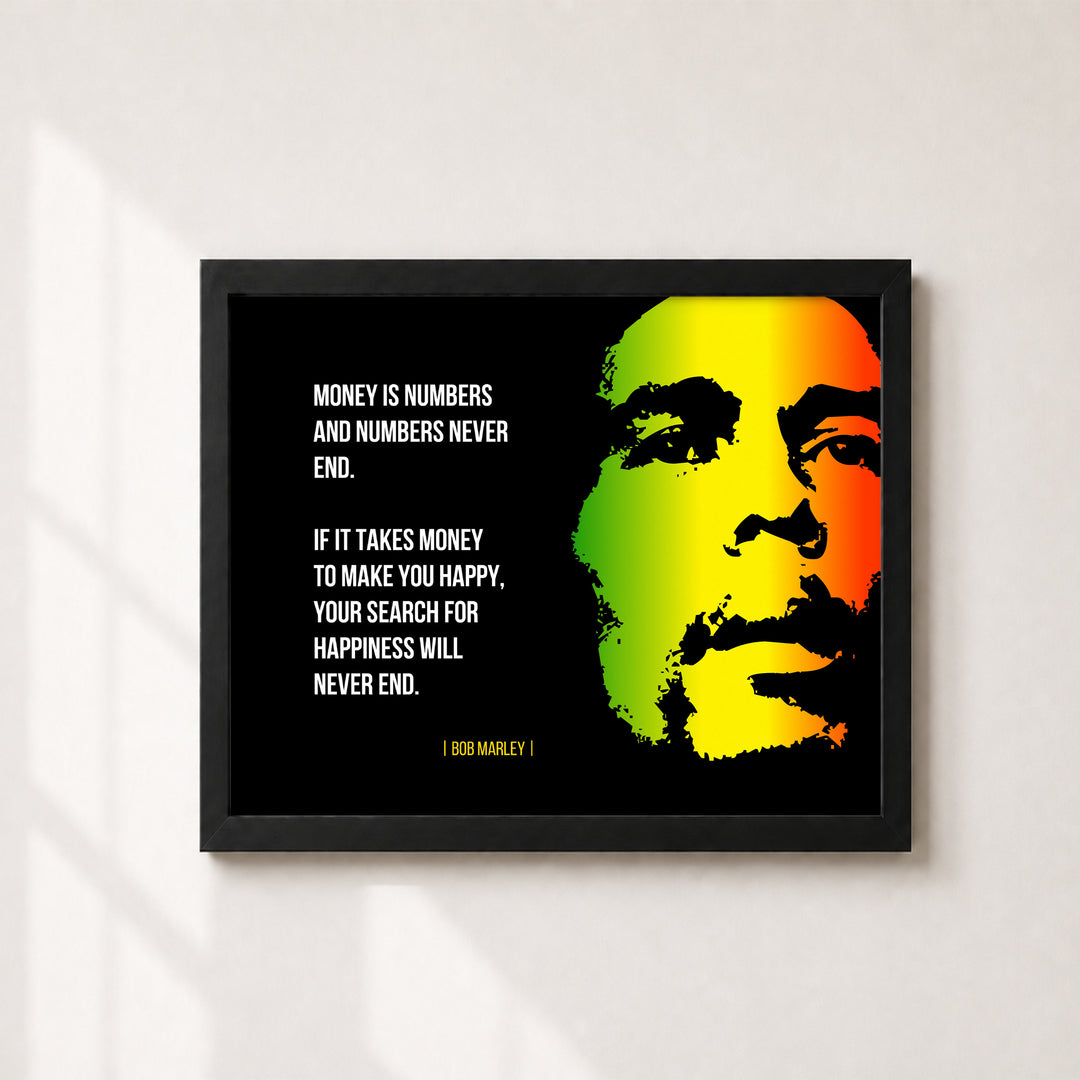 Bob Marley Vintage Silhouette Inspirational Wall Art