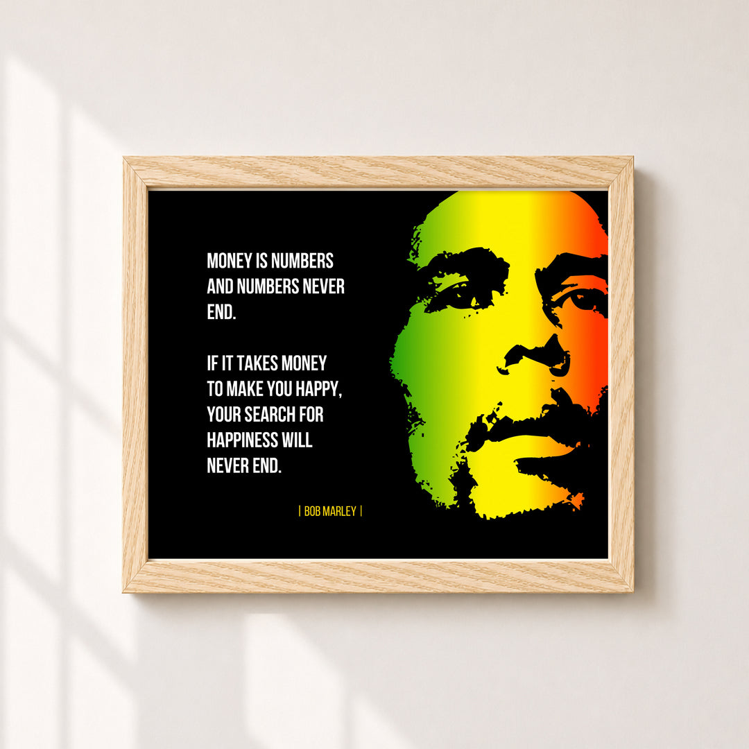 Bob Marley Vintage Silhouette Inspirational Wall Art
