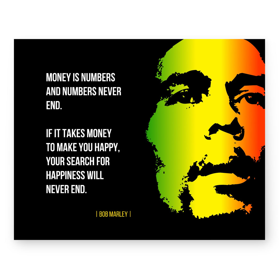 Bob Marley Vintage Silhouette Inspirational Wall Art