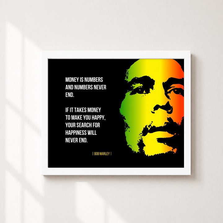 Bob Marley Vintage Silhouette Inspirational Wall Art