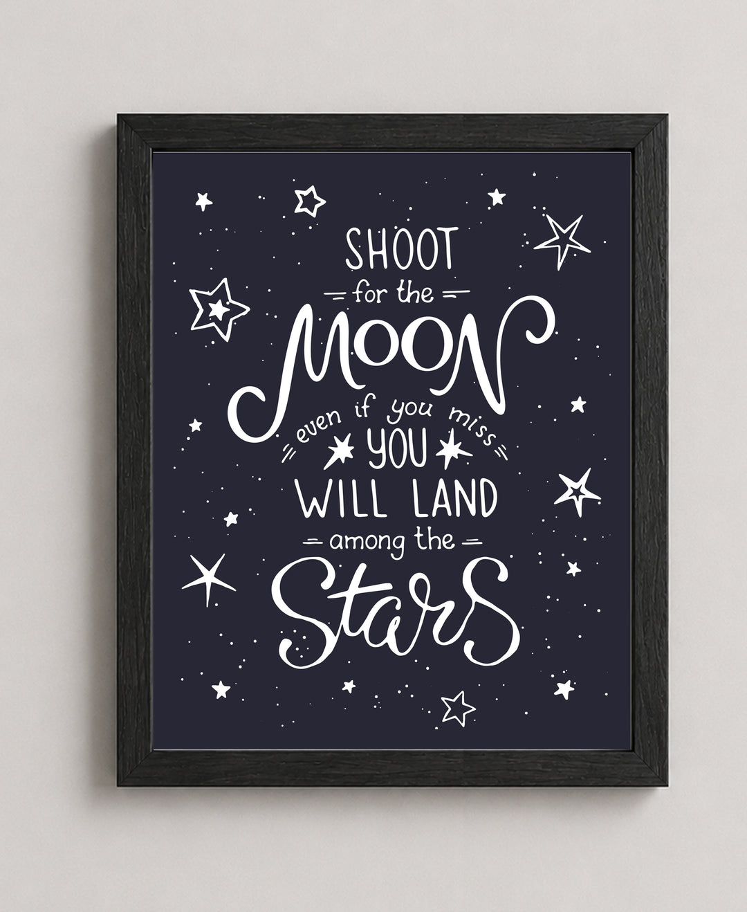 Shoot for the Moon Inspirational Wall Art