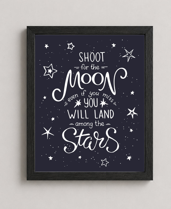 Shoot for the Moon Inspirational Wall Art