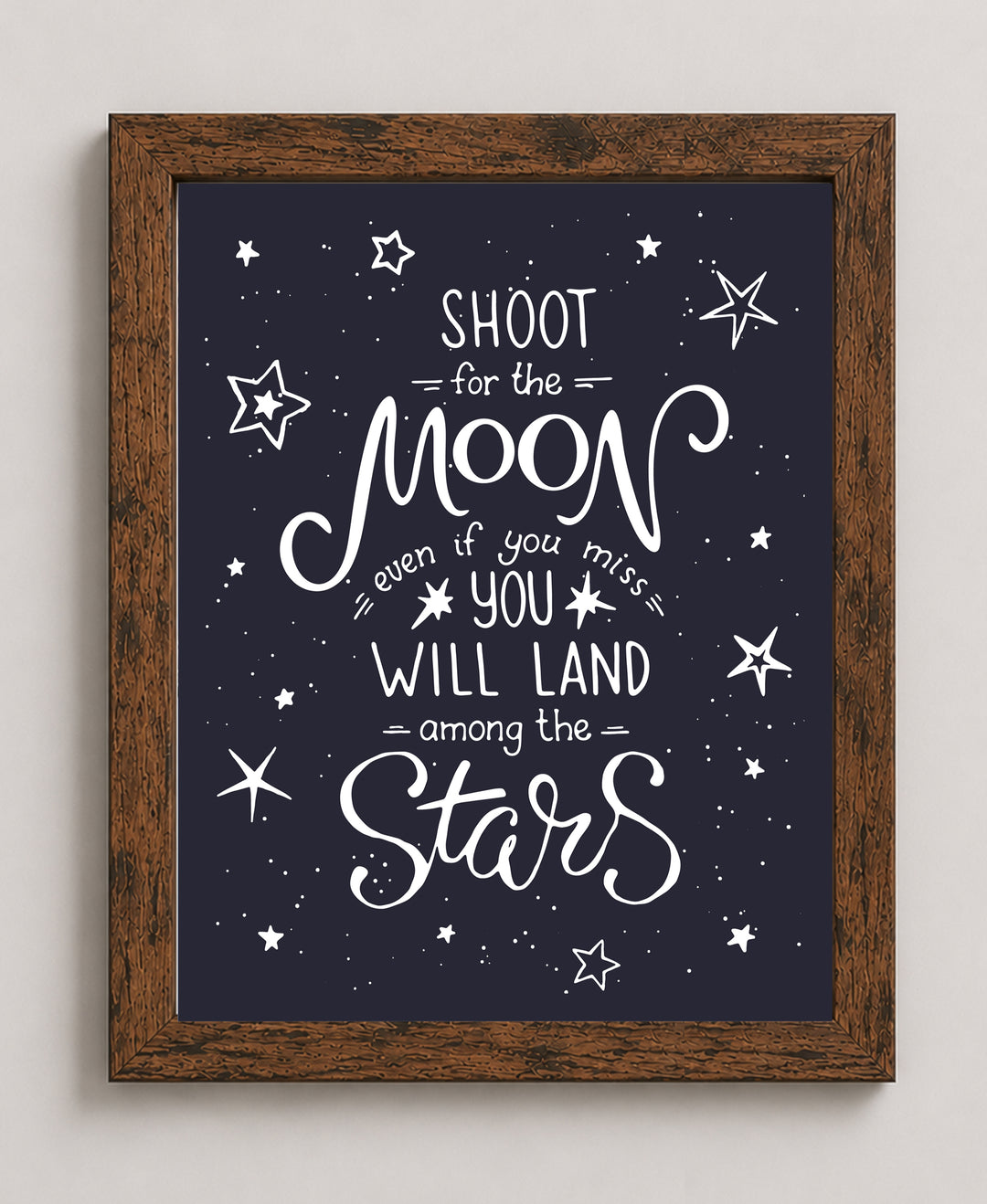 Shoot for the Moon Inspirational Wall Art