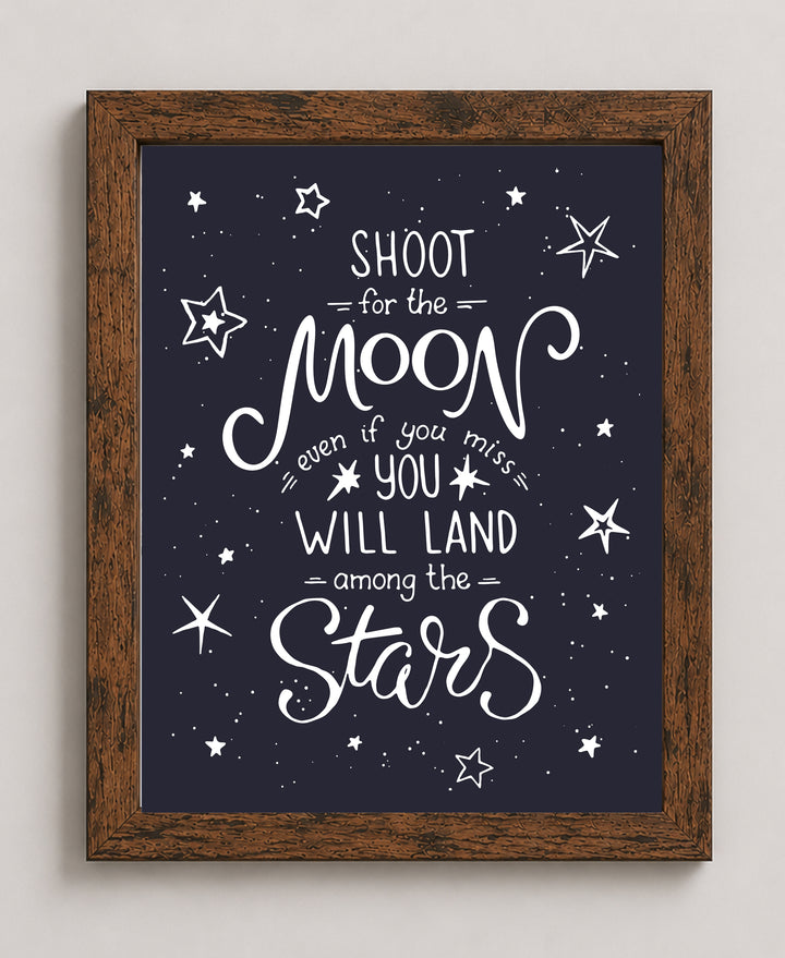 Shoot for the Moon Inspirational Wall Art