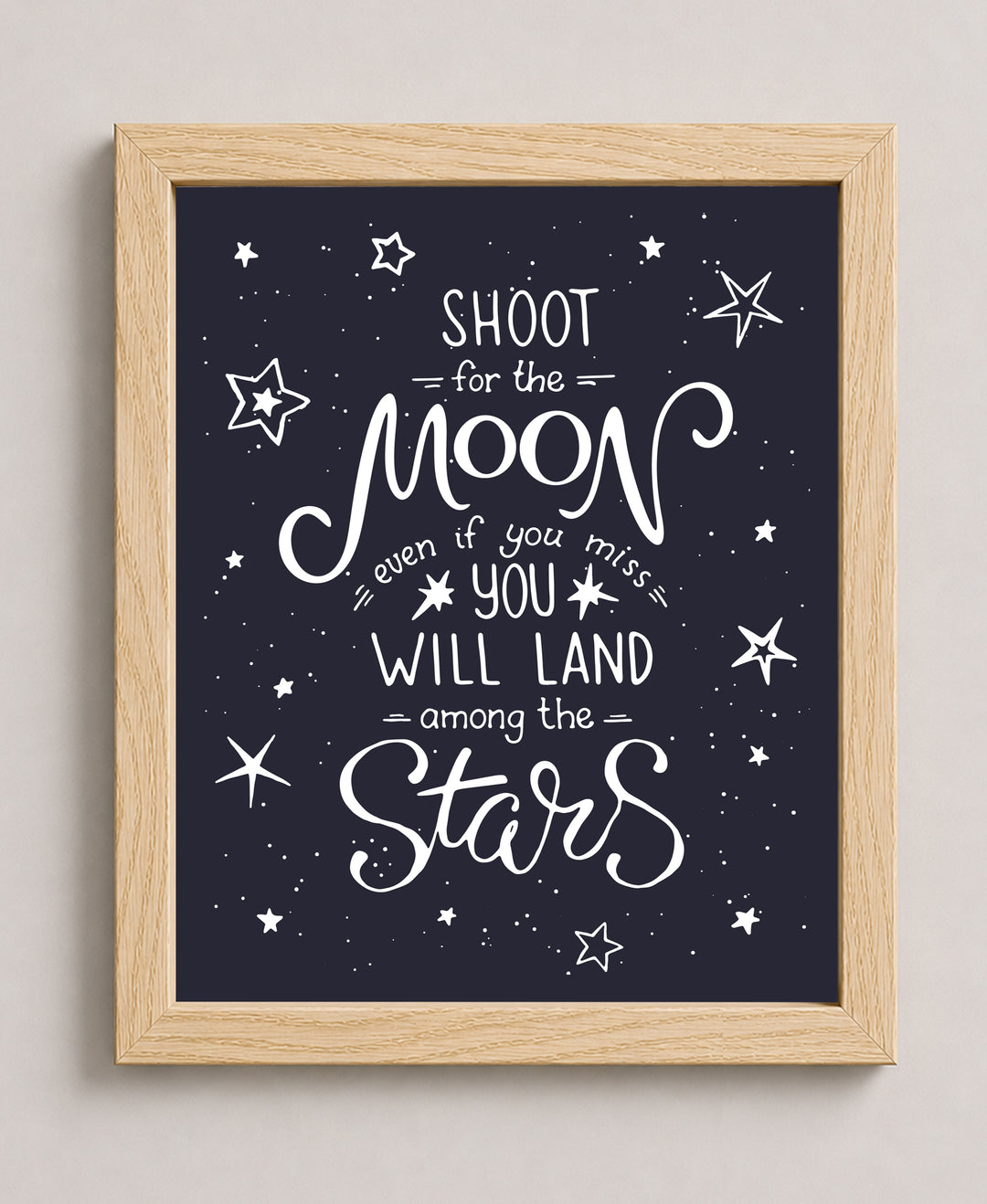 Shoot for the Moon Inspirational Wall Art