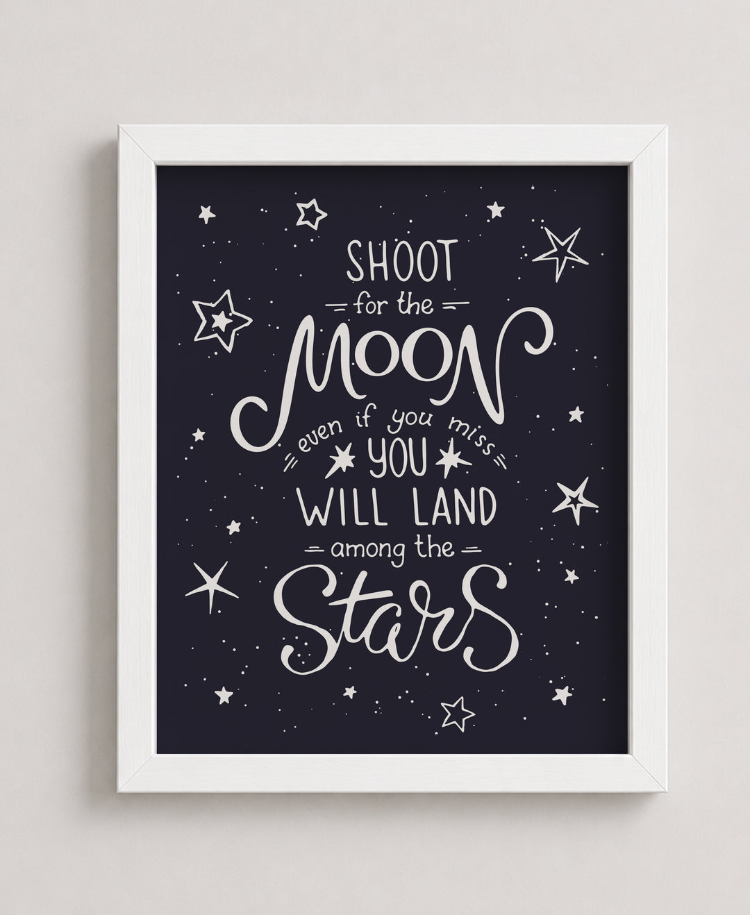 Shoot for the Moon Inspirational Wall Art