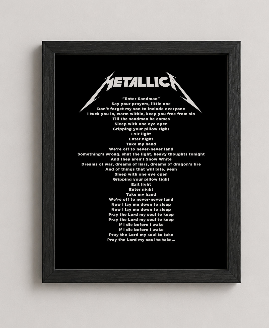 Classic Rock Song Lyrics Music Wall Art