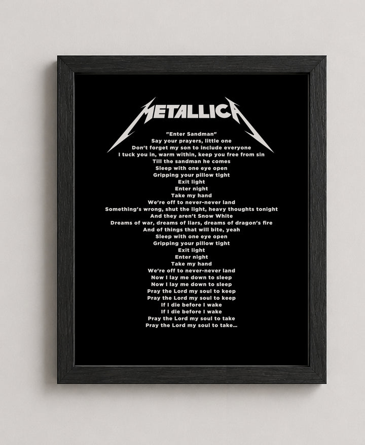Classic Rock Song Lyrics Music Wall Art