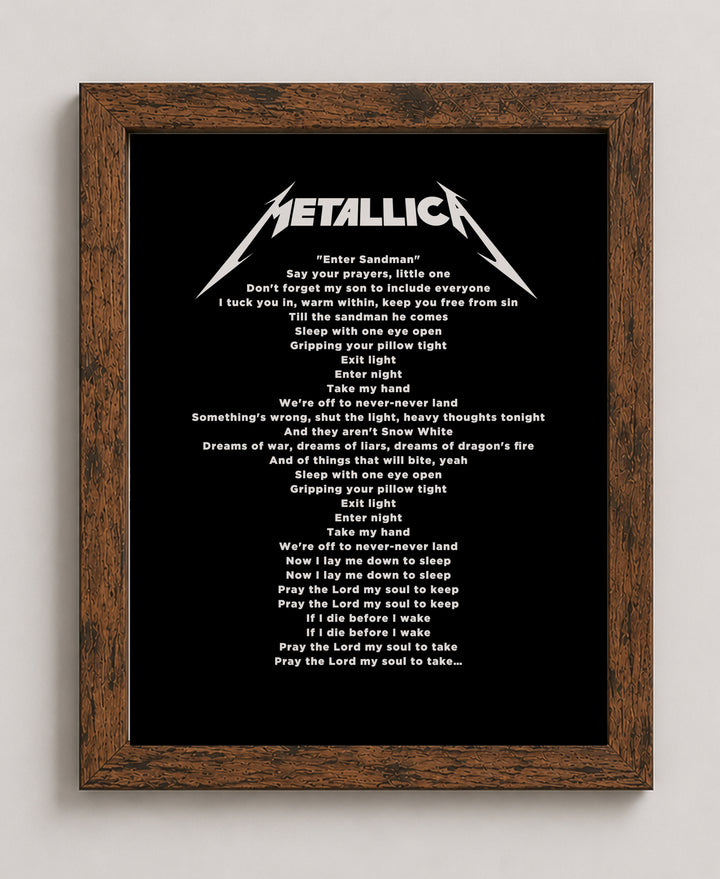 Classic Rock Song Lyrics Music Wall Art