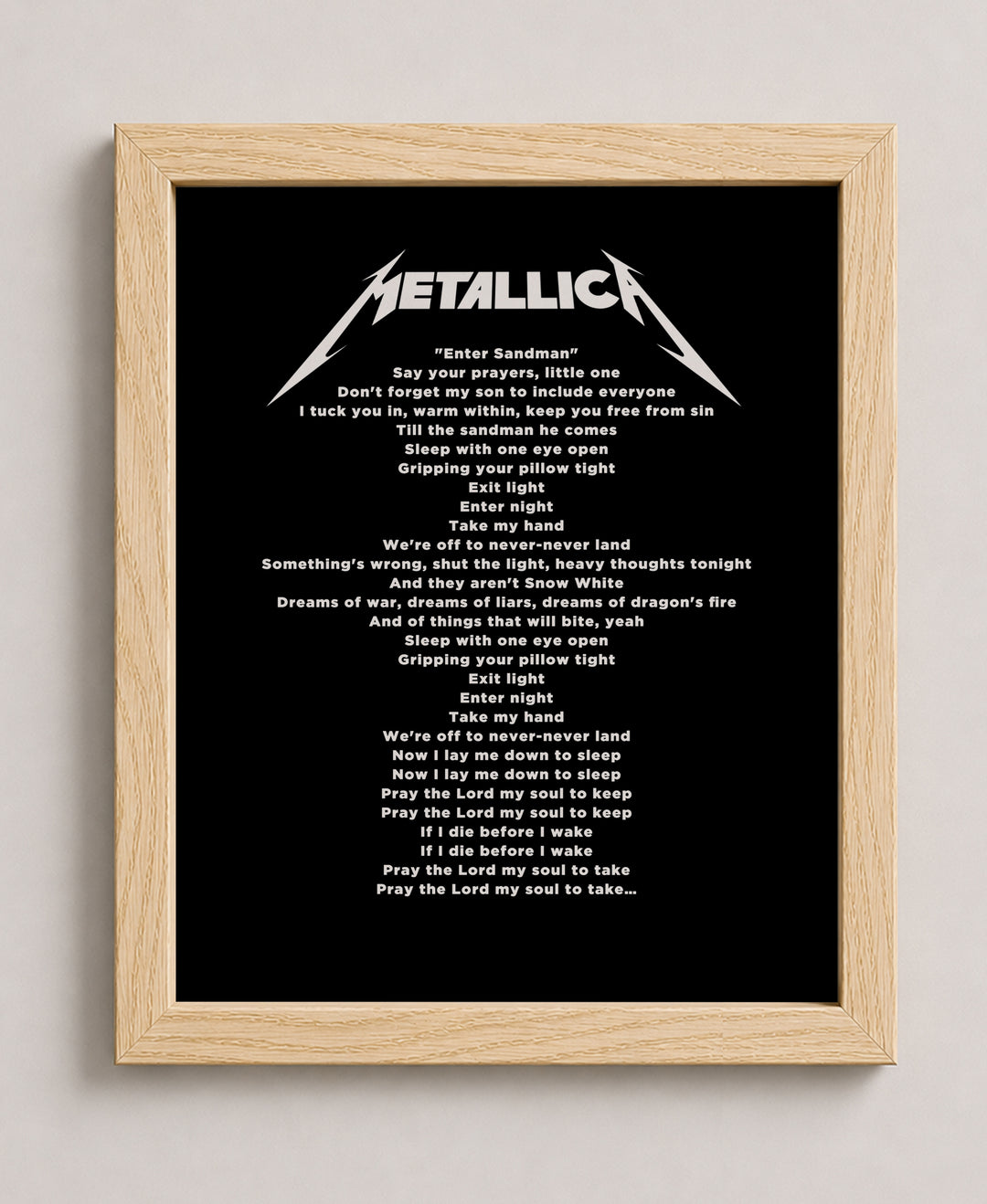 Classic Rock Song Lyrics Music Wall Art