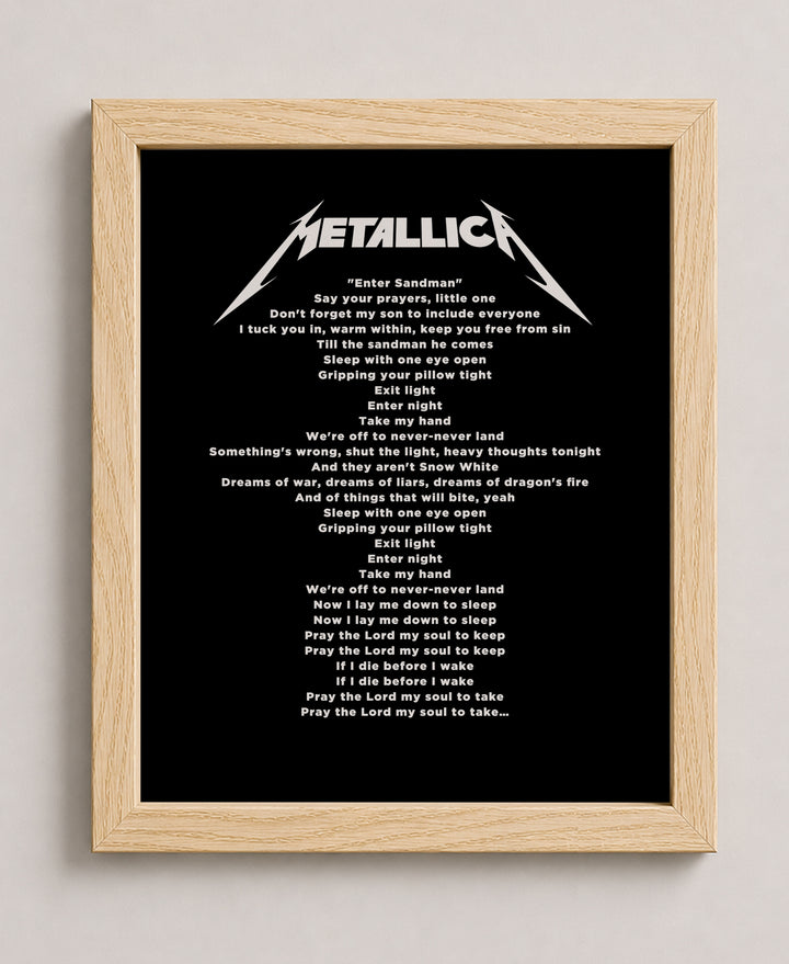 Classic Rock Song Lyrics Music Wall Art
