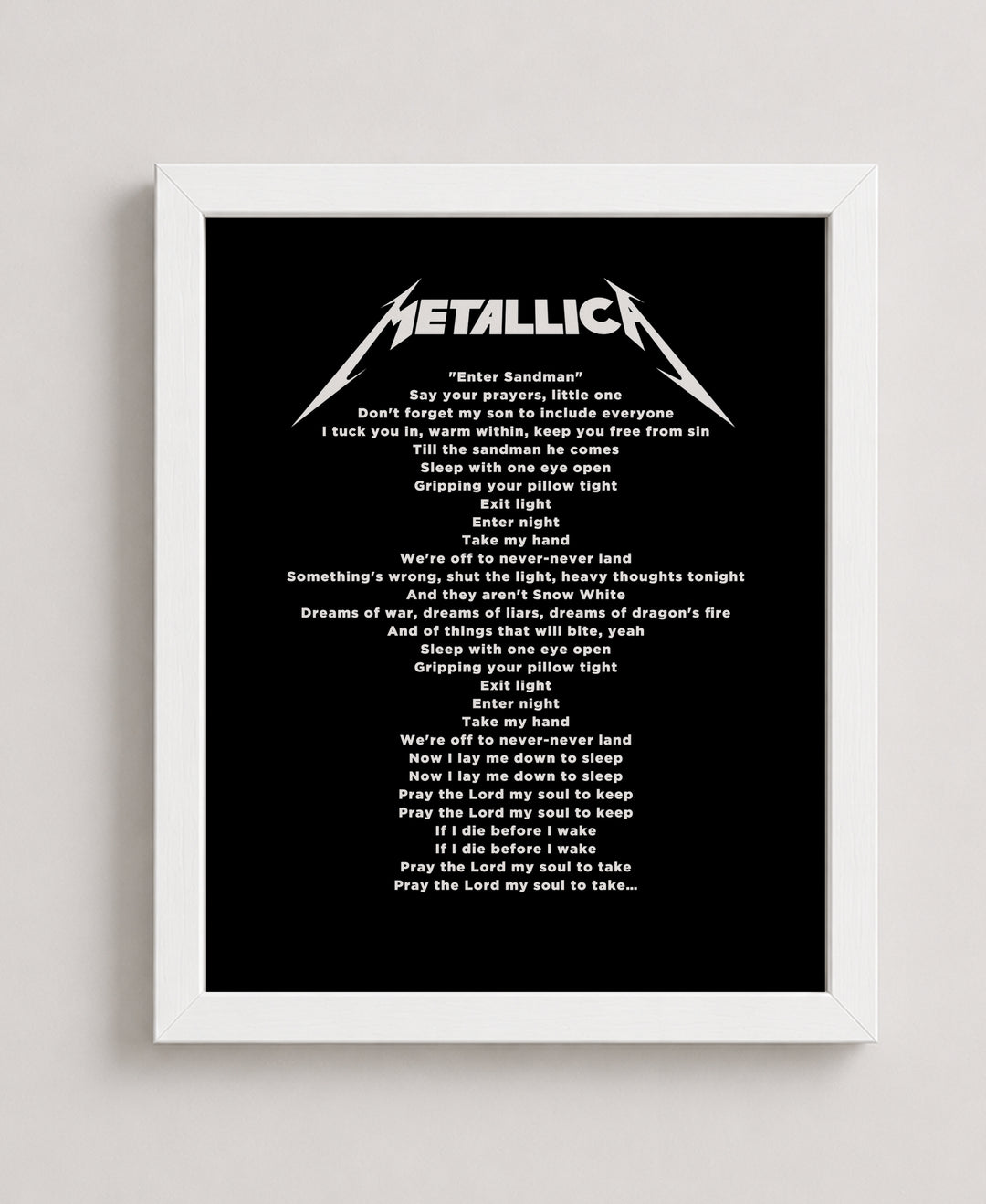 Classic Rock Song Lyrics Music Wall Art
