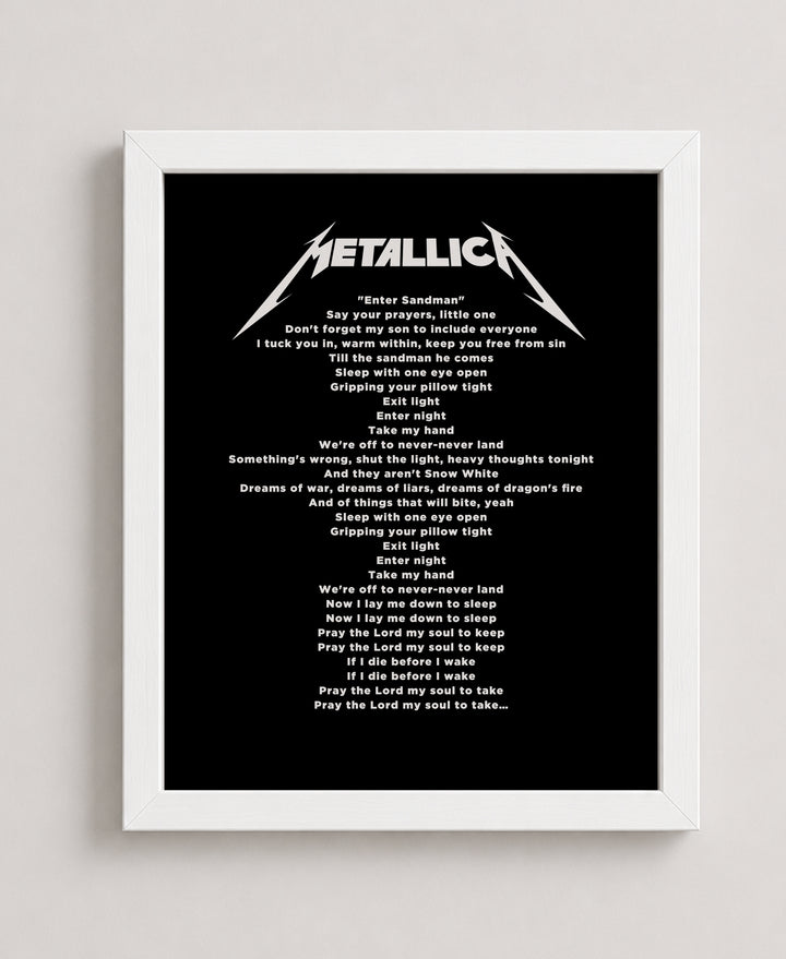 Classic Rock Song Lyrics Music Wall Art