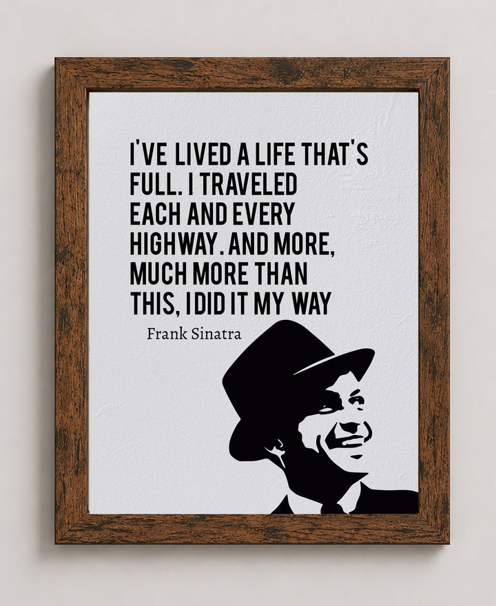 I Did It My Way Inspirational Wall Art