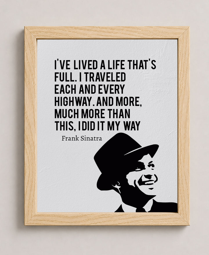 I Did It My Way Inspirational Wall Art